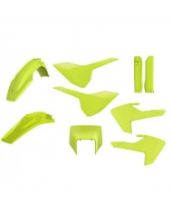 KIT PLÁSTICOS POLISPORT HUSQVARNA TE/FE (17-19) Amarillo Flúor + PORTAFAROS