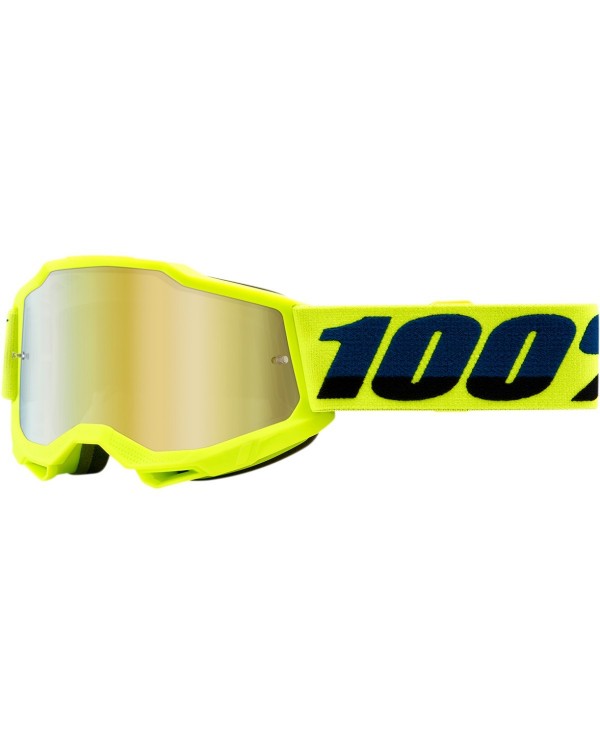 GAFAS 100% ACCURI2 JR FLUO YELLOW GOLD MIRROR