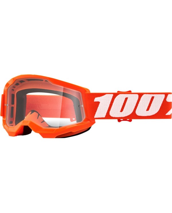 GAFAS 100% STRATA 2 JR ORANGE CLEAR