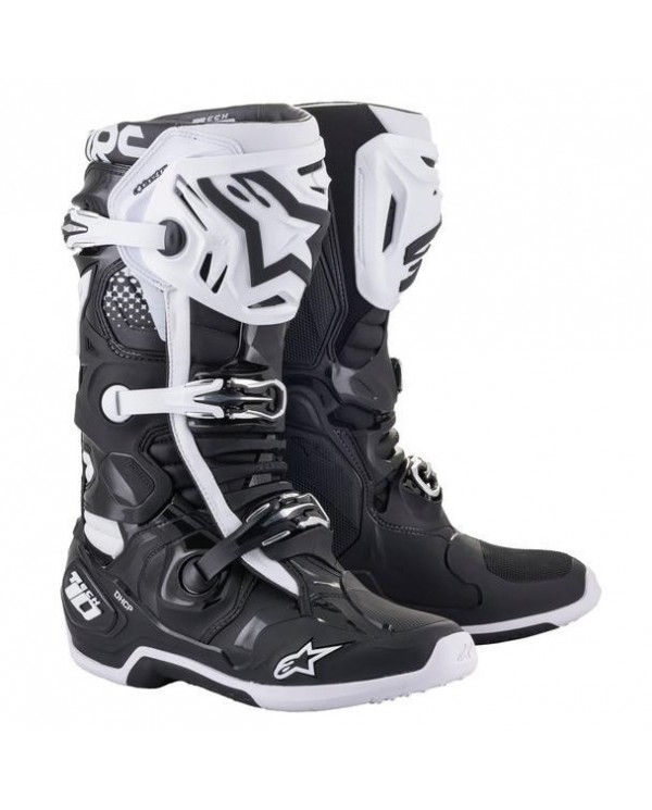 Botas Alpinestar Tech10 Negras y Blancas