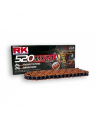 CADENA NARANJA RK 520MXZ4 118 ESLABONES SIN RETENES SUPER REFORZADA