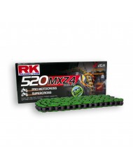 CADENA VERDE RK 520MXZ4 118 ESLABONES SIN RETENES SUPER REFORZADA
