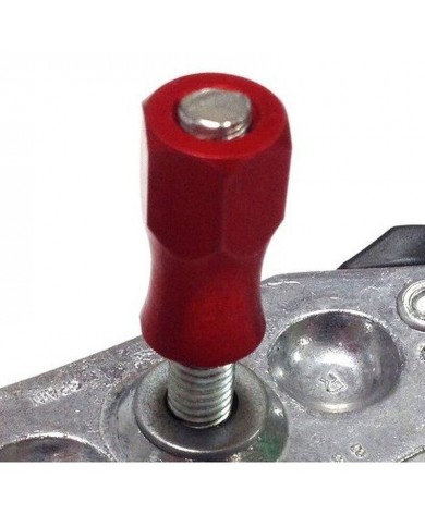 Tuerca Aluminio Larga Agarre Cubierta Rojo