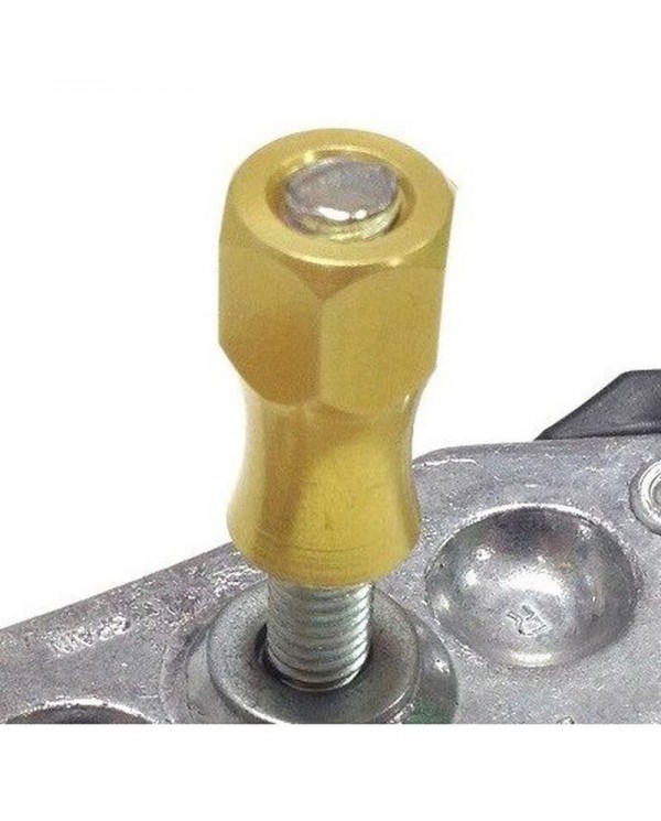 Tuerca Aluminio Larga Agarre Cubierta Oro