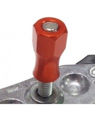 Tuerca Aluminio Larga Agarre Cubierta Naranja