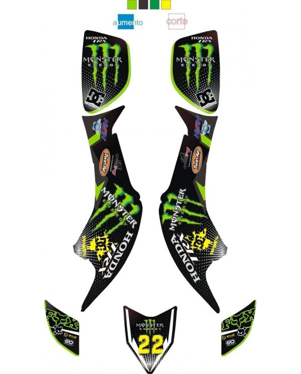KIT ADHESIVO MONSTER HONDA TRX 400 04-07