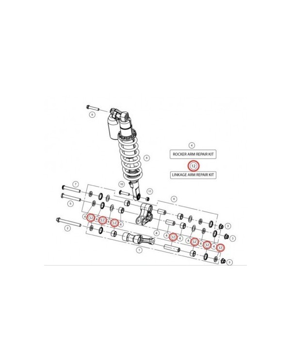 KIT REPARACION BIELETA GAS GAS EC 250-300 (18-19) (Nº 12 ORIGINAL GAS GAS)