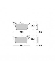 PASTILLAS DE FRENO TRASERA MOTO-MASTER GAS GAS EC 125/250/300 (2000-2008)