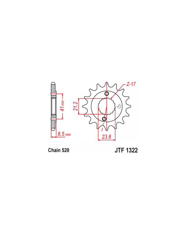 Piñon trx 400 99-04 (15 serie)