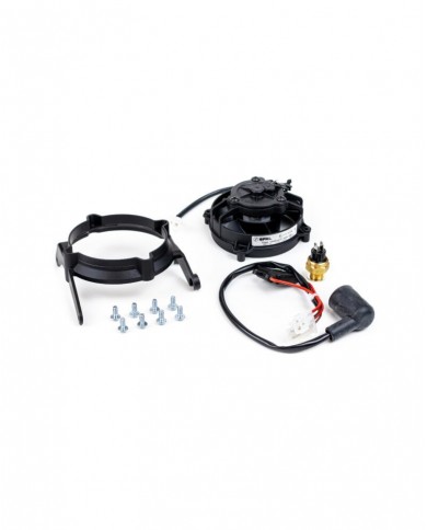 Kit de ventilador  para KTM  con interruptor de temperatura y soporte de montaje de plástico, modelo 17-22, 4 tiempos Kit de ventilador  para KTM  con interruptor de temperatura y soporte de montaje de plástico, modelo 17-22, 4 tiempos