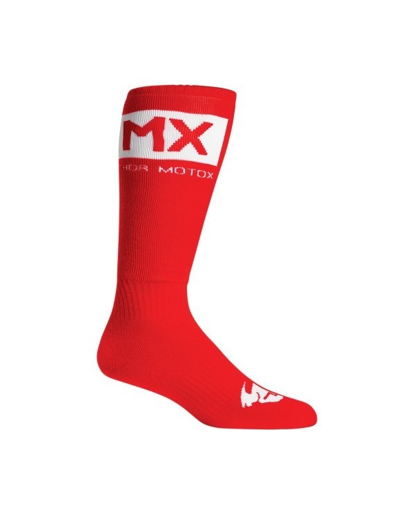 CALCETINES INFANTILES THOR MX SOLID COLOR ROJO / BLANCO