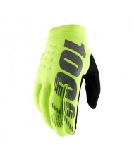 Guantes 100% Brisker Amarillo Fluor /Negro