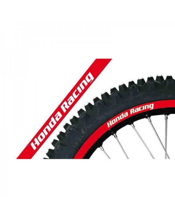 Kit Adhesivos Llanta Blackbird Crystall Honda Rojo