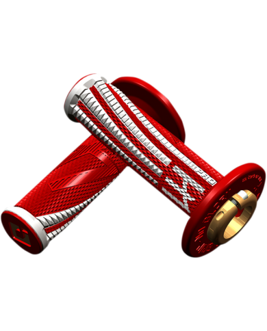 Puños ODI MX Pro Lock On V2 Emig 2/4 T Rojo/Blanco