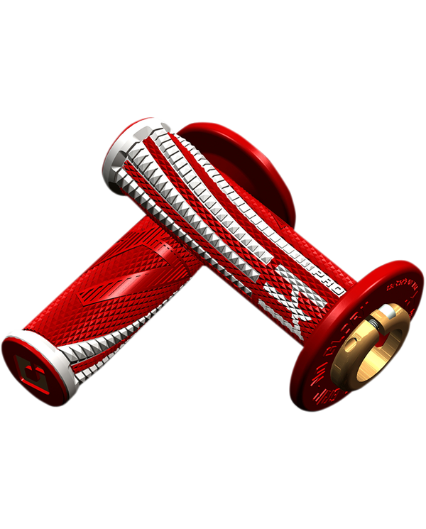 Puños ODI MX Pro Lock On V2 Emig 2/4 T Rojo/Blanco