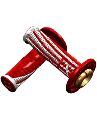 Puños ODI MX Pro Lock On V2 Emig 2/4 T Rojo/Blanco