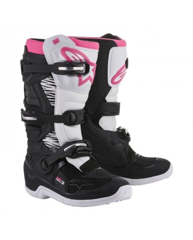 Botas Alpinestars Tech 3 Stella Rosa Blanco Negro Botas Alpinestars Tech 3 Stella Rosa Blanco Negro