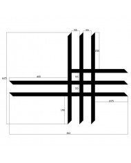 Pack 2 cintas parrillas universal 3x3x3 ROJAS super reforzadas CROSSPRO