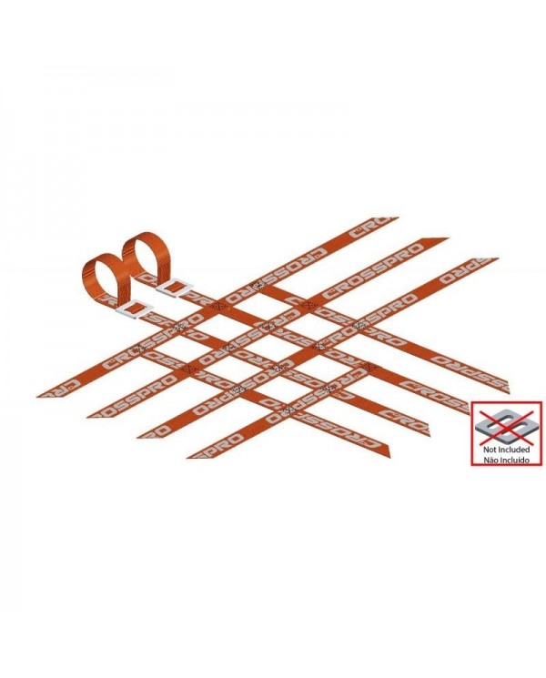 Pack 2 cintas parrillas universales 3x4x4 NARANJAS super reforzadas CROSSPRO