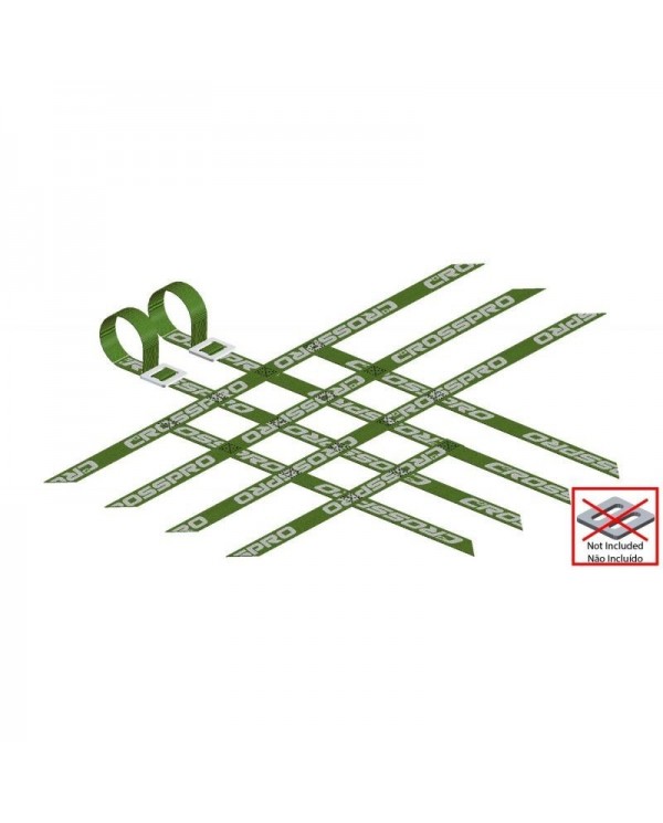 Pack 2 cintas parrillas universales 3x4x4 VERDES super reforzadas CROSSPRO
