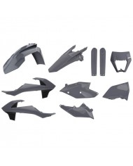 FULL KIT DE PLASTICOS POLISPORT KTM EXC / EXC-F (2017-2019) GRIS,90889