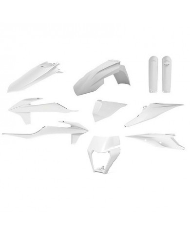Full Kit Plásticos Polisport KTM EXC/EXC-F 20-23 Blanco,91016
