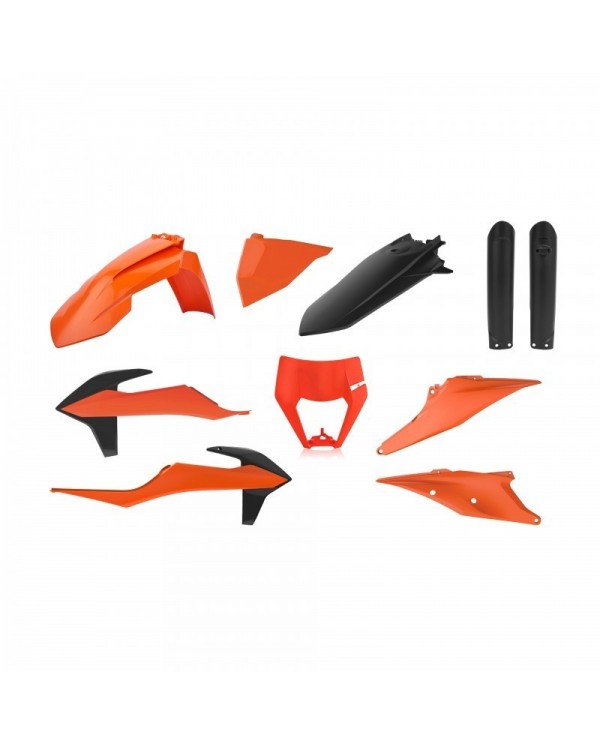 Full Kit Plásticos Polisport KTM EXC/EXC-F 20-23 Naranja/Negro