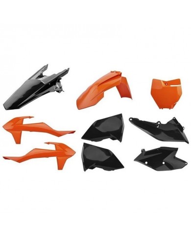 Kit Plásticos Polisport KTM SX/SX-F/XC/XC-F 16-18 Naranja/Negro