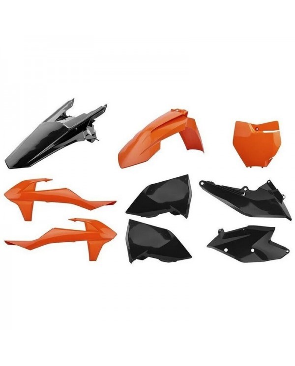Kit Plásticos Polisport KTM SX/SX-F/XC/XC-F 16-18 Naranja/Negro