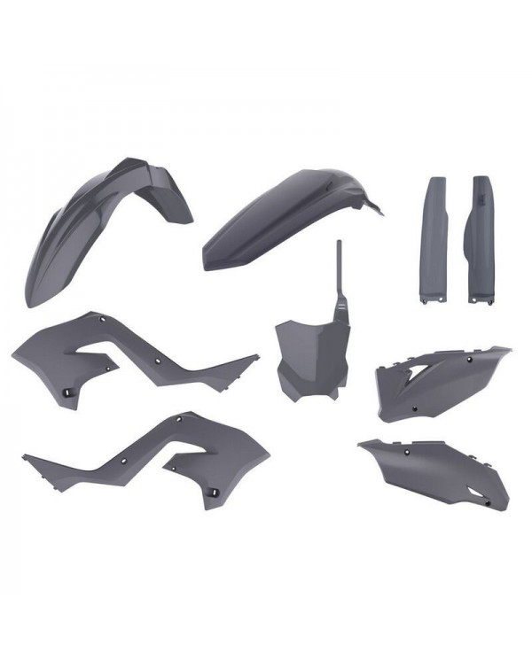 Kit Plásticos Polisport Restyling Kawasaki KX 125/250 03-08 Look KX 450 22 Gris