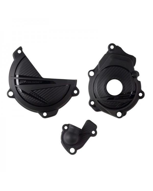 Protector Tapa Embrague+Encendido+Bomba de Agua Polisport KTM SX-F 250/350 HVA FC 250/350 23-24 Protector Tapa Embrague+Encendido+Bomba de Agua Polisport KTM SX-F 250/350 HVA FC 250/350 23-24