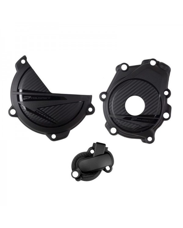 Protector Tapa Embrague+Encendido+Bomba de Agua Polisport KTM SX-F 450 23-24 HVA FC/FS 450 23-24 Protector Tapa Embrague+Encendido+Bomba de Agua Polisport KTM SX-F 450 23-24 HVA FC/FS 450 23-24