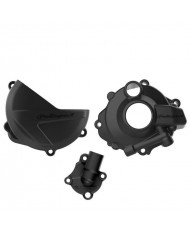 Protector Tapa Embrague+Encendido+Bomba de Agua Polisport Honda CRF 250 R 18-23 Negro Protector Tapa Embrague+Encendido+Bomba de Agua Polisport Honda CRF 250 R 18-23 Negro