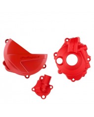 Protector Tapa Embrague+Encendido+Bomba de Agua Polisport Honda CRF 250 R 18-23 Rojo Protector Tapa Embrague+Encendido+Bomba de Agua Polisport Honda CRF 250 R 18-23 Rojo