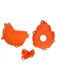 Protector Tapa Embrague+Encendido+Bomba de Agua Polisport KTM EXC-F 250/350 17-22 Protector Tapa Embrague+Encendido+Bomba de Agua Polisport KTM EXC-F 250/350 17-22