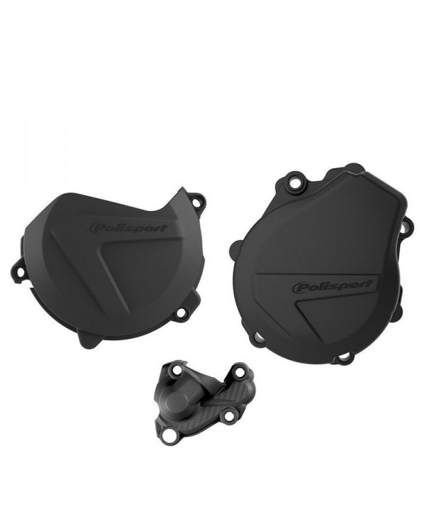 Protector Tapa Embrague+Encendido+Bomba de Agua Polisport HVA FE 450 17-23 KTM EXC-F 450 17-22 Protector Tapa Embrague+Encendido+Bomba de Agua Polisport HVA FE 450 17-23 KTM EXC-F 450 17-22