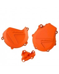 Protector Tapa Embrague+Encendido+Bomba de Agua Polisport KTM EXC-F 450/500 17-22 Protector Tapa Embrague+Encendido+Bomba de Agua Polisport KTM EXC-F 450/500 17-22
