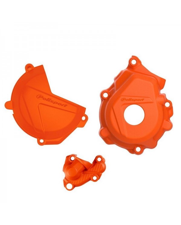 Protector Tapa Embrague+Encendido+Bomba de Agua Polisport HVA FC 250 16-22 KTM SX-F 250 16-22 Protector Tapa Embrague+Encendido+Bomba de Agua Polisport HVA FC 250 16-22 KTM SX-F 250 16-22