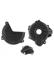 Protector Tapa Embrague+Encendido+Bomba de Agua Polisport Sherco SE 250/300 14-.. Negro