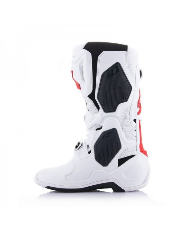 Botas Alpinestars Tech 10 Supervented Blanco/Rojo Fluor
