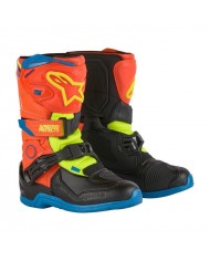 Botas PeeWee Alpinestars Tech 3S Naranja Fluor/Cyan/Amarillo Fluor