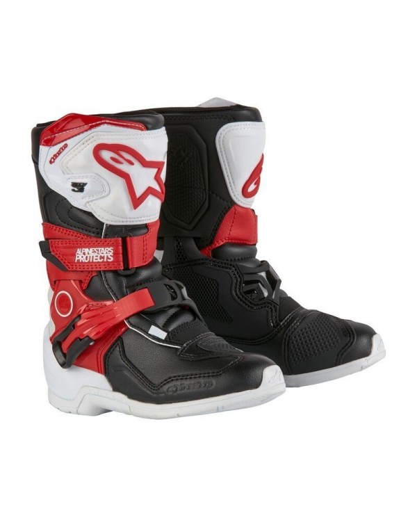 Botas PeeWee Alpinestars Tech 3S Negro/Blanco/Rojo