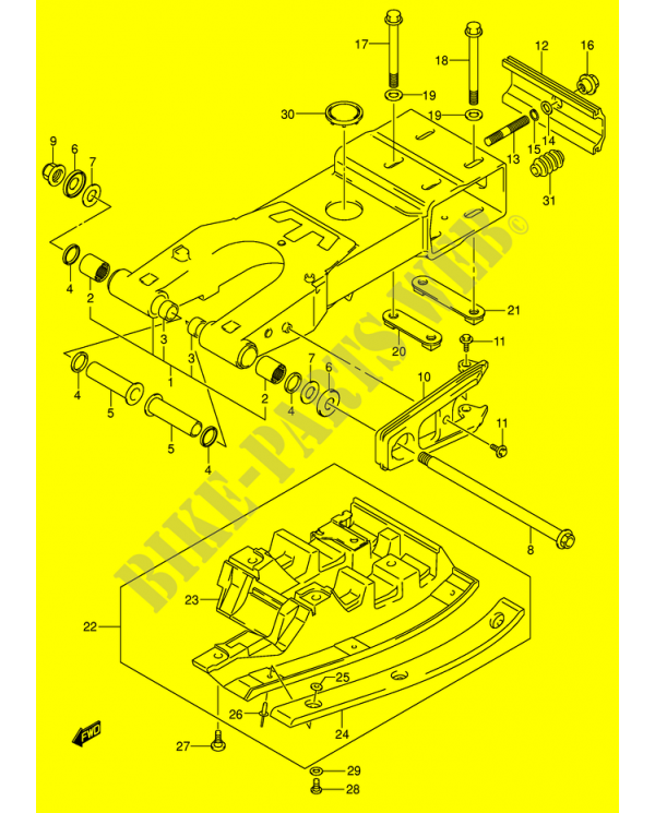 Tuerca tensor cadena original Suzuki LTZ (n16)