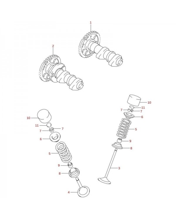 Reten muelle valvula admision original Suzuki LTZ 400 (n6) y LTR 450 (n7)