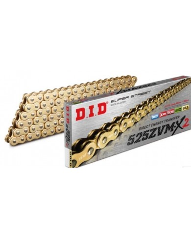 CADENA DID 525 ZVM-X2 CON X-RING ORO