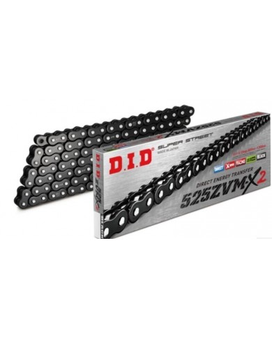 CADENA DID 525 ZVM-X2 CON X-RING NEGRA