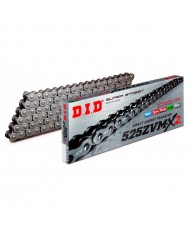 CADENA DID 525 ZVM-X2 CON X-RING GRIS ACERO