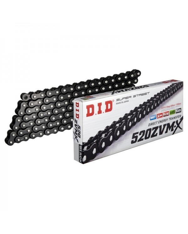 CADENA DID 520 ZVM-X CON X-RING NEGRA