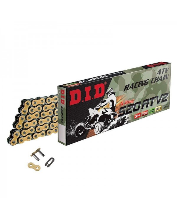 Cadena DID 520ATV2 NEGRO/ORO 98 PASOS