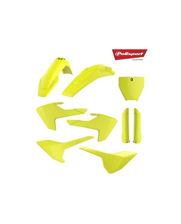 KIT PLÁSTICOS POLISPORT HUSQVARNA TC/FC (16-18) Amarillo Flúor